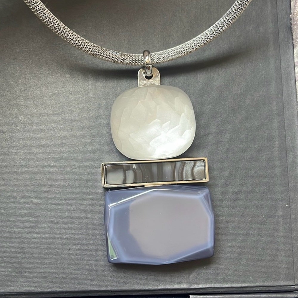 Lafayette 148 New York Women’s Silver oversized necklace
